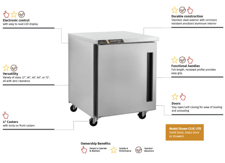 Centerline by Traulsen Undercounter Refrigeration Features